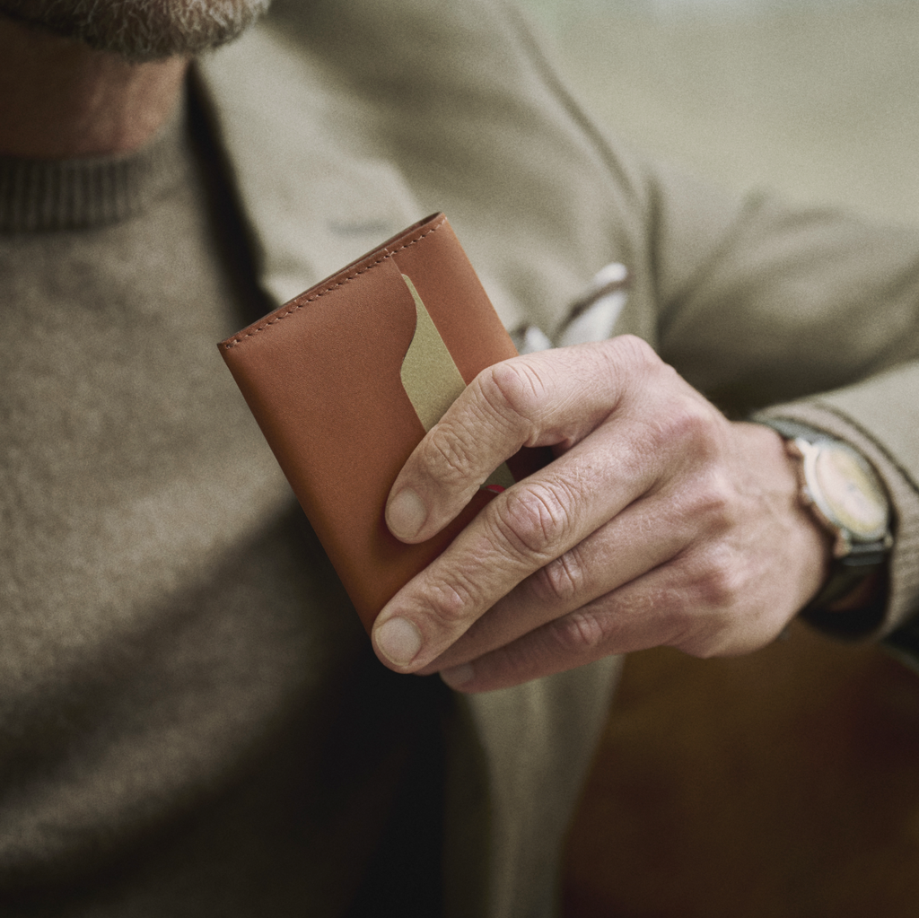 Handmade Aylward Bifold Cardholder by Bold and Skilled, crafted from premium leather