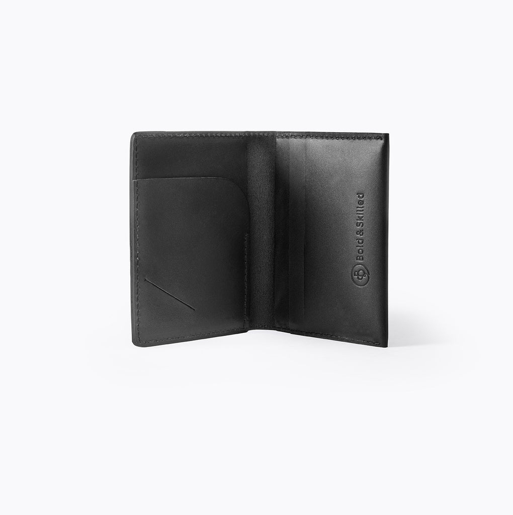 Handmade Aylward Bifold Cardholder by Bold and Skilled, crafted from premium leather