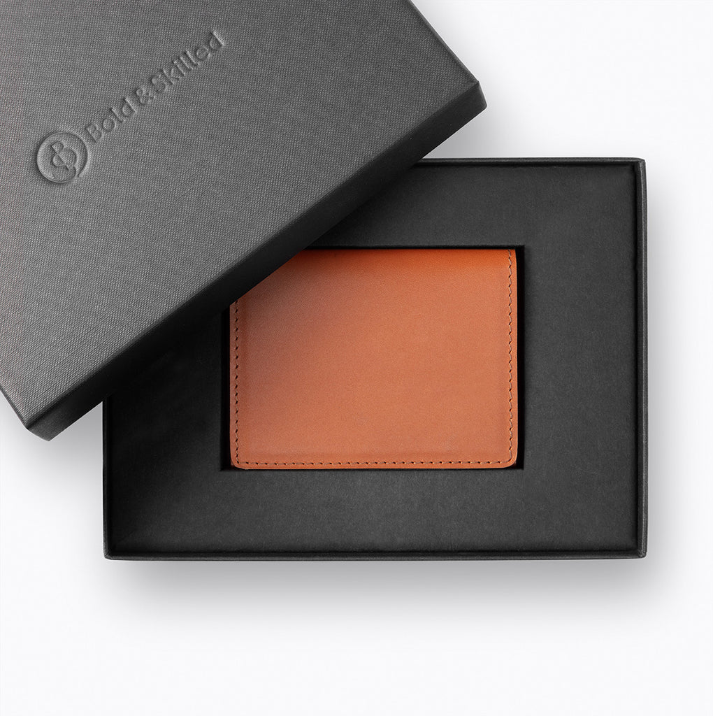 Handmade Aylward Bifold Cardholder by Bold and Skilled, crafted from premium leather