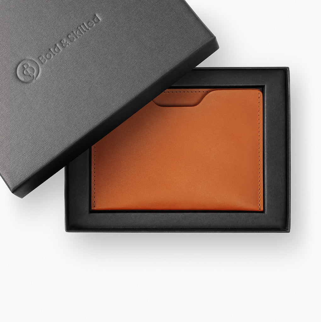 Handmade Aylward Bifold Cardholder by Bold and Skilled, crafted from premium leather