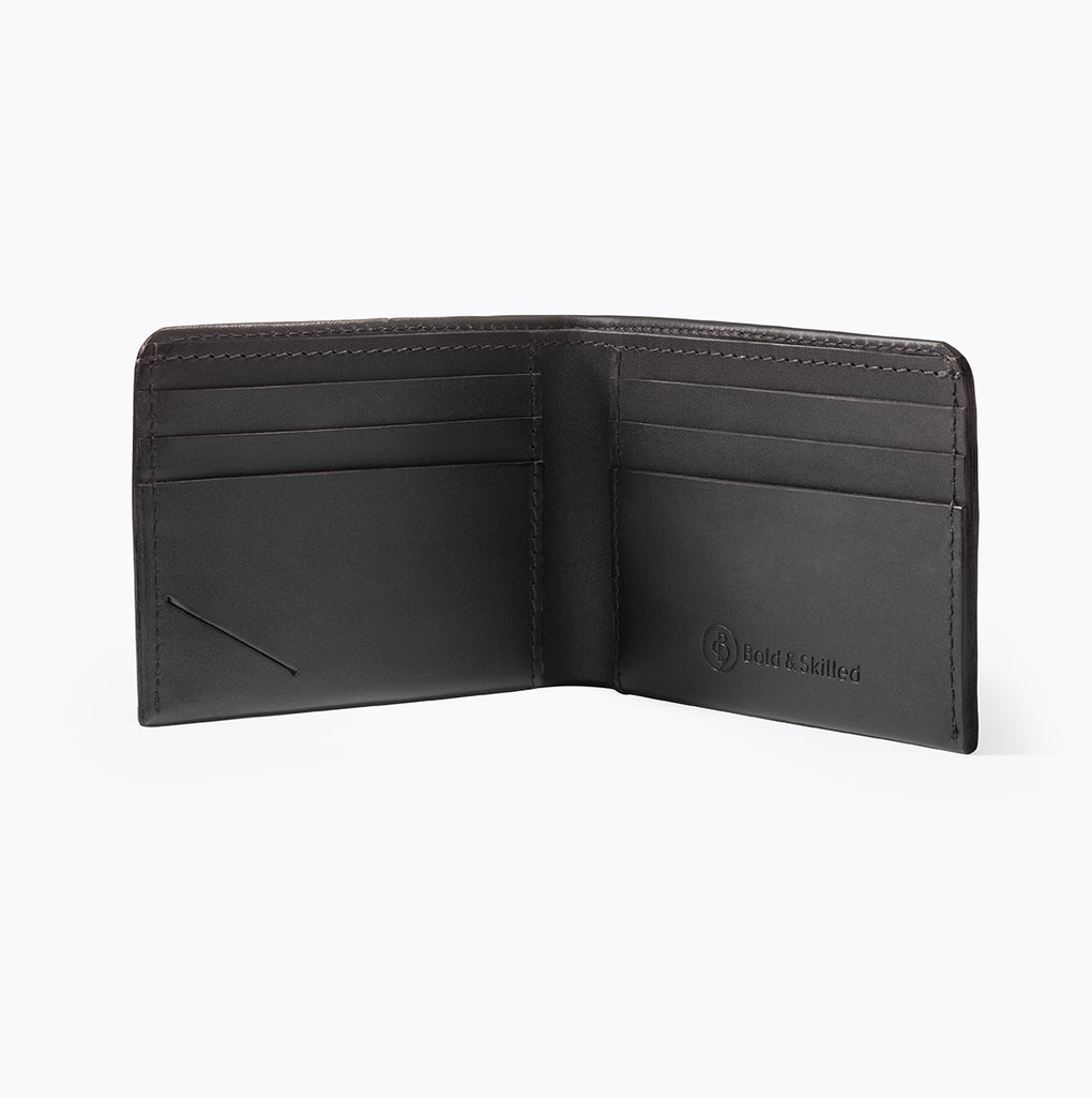 Handmade Warder Bifold Wallet by Bold and Skilled, crafted from premium leather