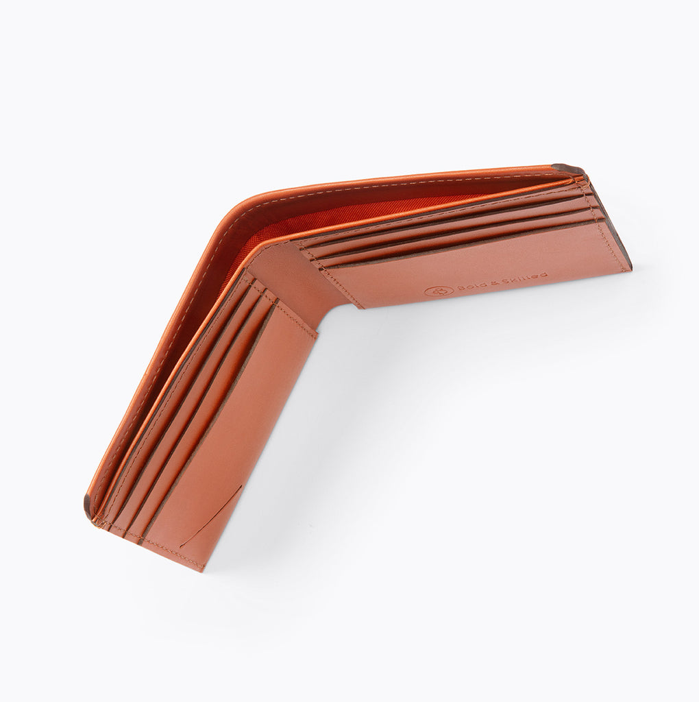 Handmade Warder Bifold Wallet by Bold and Skilled, crafted from premium leather